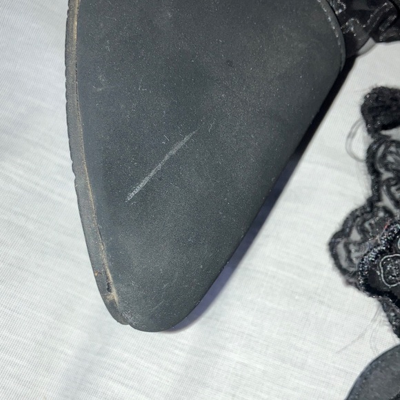 Size 42 women’s Chic Black Embroidered lace Ankle Booties - Picture 10 of 16